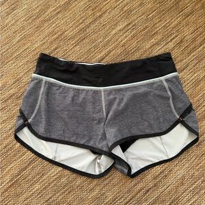 lululemon athletica Gray and Black Athletic Shorts